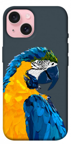 Чехол itsPrint Попугай для Apple iPhone 15 (6.1")