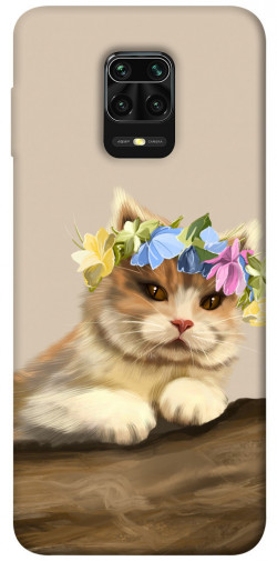 Чехол itsPrint Cat in flowers для Xiaomi Redmi Note 9s / Note 9 Pro / Note 9 Pro Max