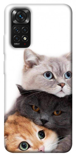 Чехол itsPrint Три кота для Xiaomi Redmi Note 11 (Global) / Note 11S