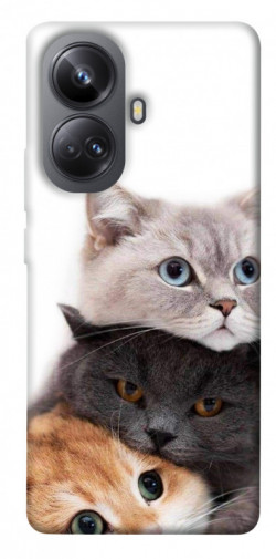 Чехол itsPrint Три кота для Realme 10 Pro+