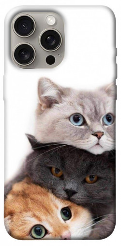 Чехол itsPrint Три кота для Apple iPhone 15 Pro Max (6.7")
