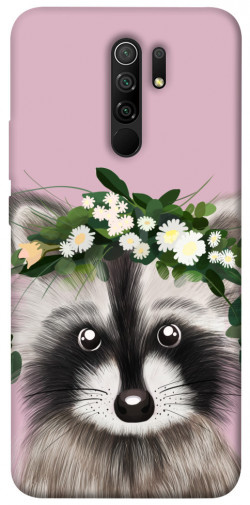 Чехол itsPrint Raccoon in flowers для Xiaomi Redmi 9