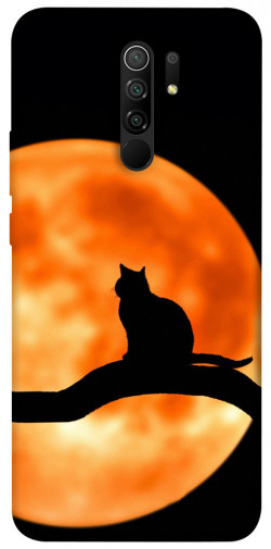 Чехол itsPrint Кот на фоне луны для Xiaomi Redmi 9