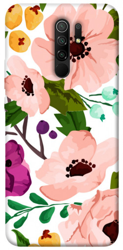 Чехол itsPrint Акварельные цветы для Xiaomi Redmi 9