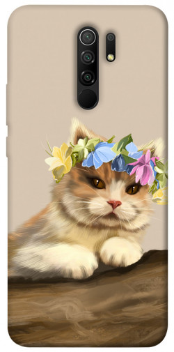 Чехол itsPrint Cat in flowers для Xiaomi Redmi 9