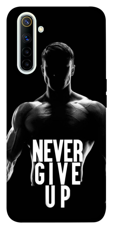 Чехол itsPrint Never give up для Realme 6, спорт, купить оптом с доставкой