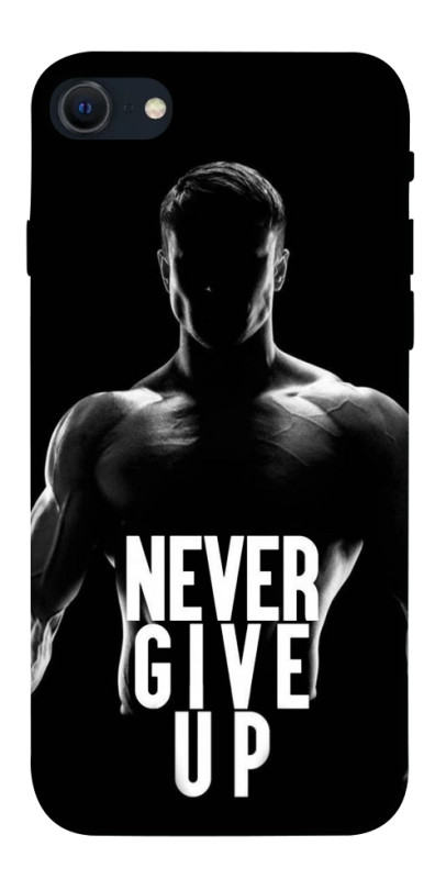 Чехол itsPrint Never give up для Apple iPhone SE (2020), спорт, купить оптом с доставкой