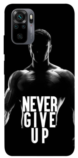 Чехол itsPrint Never give up для Xiaomi Redmi Note 10 / Note 10s