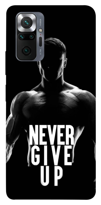 Чехол itsPrint Never give up для Xiaomi Redmi Note 10 Pro, спорт, купить оптом с доставкой