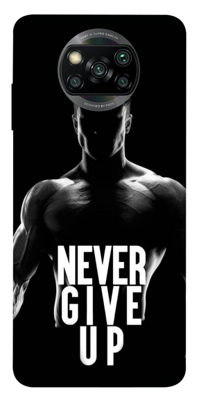 Чехол itsPrint Never give up для Xiaomi Poco X3 NFC / Poco X3 Pro, спорт, купить оптом с доставкой