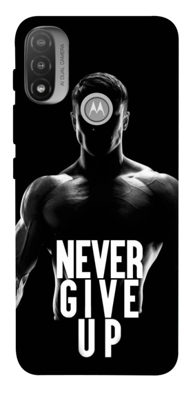 Чехол itsPrint Never give up для Motorola Moto E20, спорт, купить оптом с доставкой
