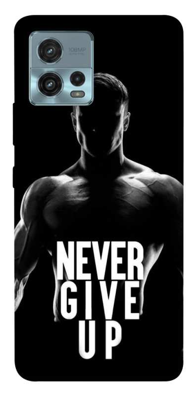 Чехол itsPrint Never give up для Motorola Moto G72, спорт, купить оптом с доставкой