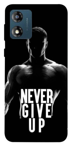 Чехол itsPrint Never give up для Motorola Moto E13