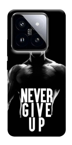 Чехол itsPrint Never give up для Xiaomi 14 Pro