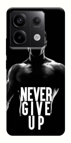 Чехол itsPrint Never give up для Xiaomi Redmi Note 13 Pro 4G
