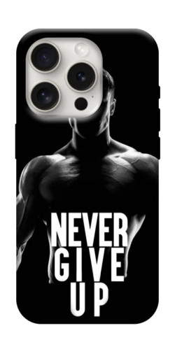 Чехол itsPrint Never give up для Apple iPhone 16 Pro (6.3")
