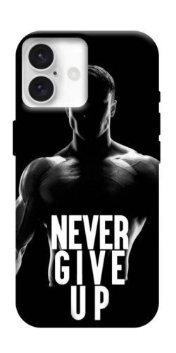 Чехол itsPrint Never give up для Apple iPhone 16 Plus (6.7")