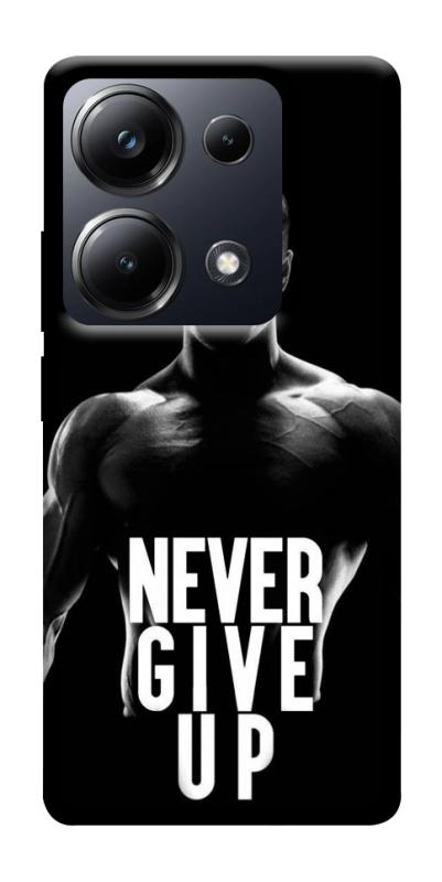 Чехол itsPrint Never give up для Xiaomi Redmi 13 4G / Poco M6 4G, спорт, купить оптом с доставкой