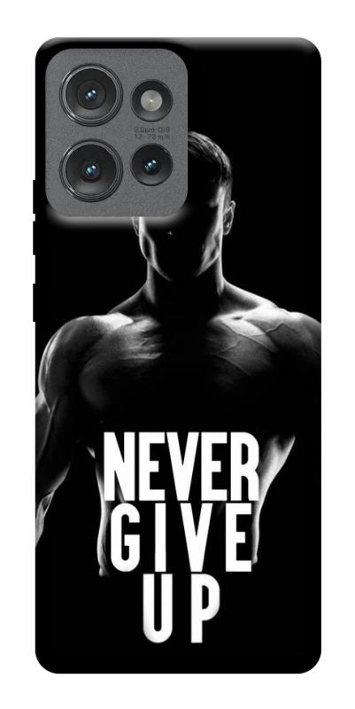 Чехол itsPrint Never give up для Motorola Edge 50, спорт, купить оптом с доставкой