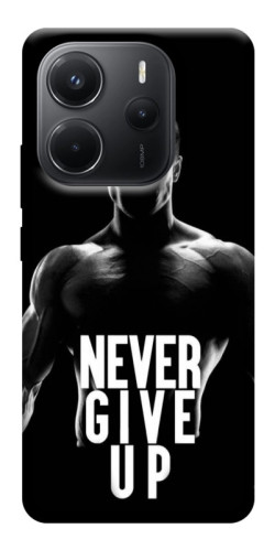 Чехол itsPrint Never give up для Xiaomi Redmi Note 14 4G (Europe version)