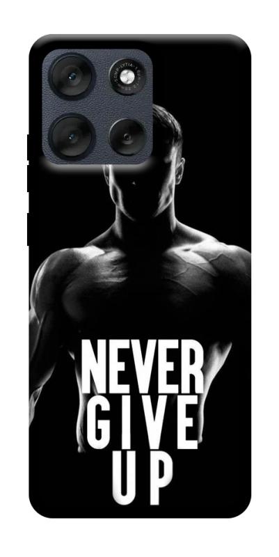 Чехол itsPrint Never give up для Motorola Moto G56 5G, спорт, купить оптом с доставкой