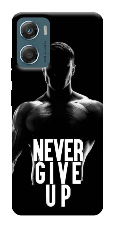 Чехол itsPrint Never give up для Motorola Moto G06, спорт, купить оптом с доставкой