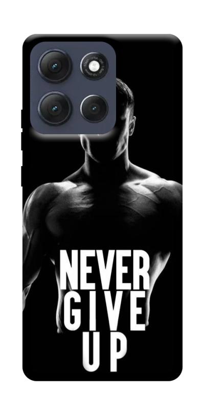 Чехол itsPrint Never give up для Motorola Moto G86 Power, спорт, купить оптом с доставкой