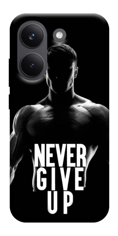 Чехол itsPrint Never give up для Xiaomi Poco X8 Pro, спорт, купить оптом с доставкой