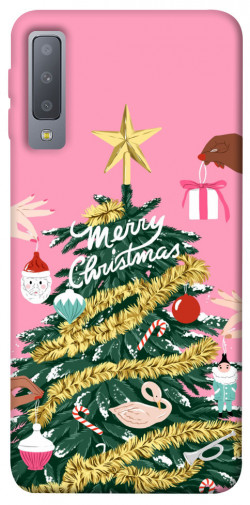 Чехол itsPrint Праздничная елка для Samsung A750 Galaxy A7 (2018)