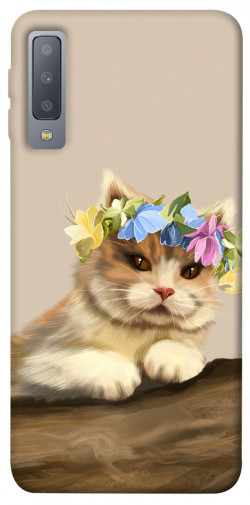 Чохол itsPrint Cat in flowers для Samsung A750 Galaxy A7 (2018)