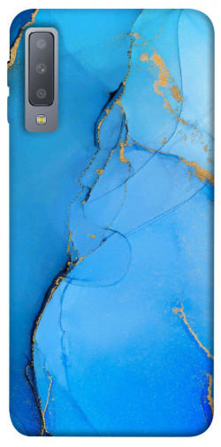 Чехол itsPrint Синий с золотом для Samsung A750 Galaxy A7 (2018)