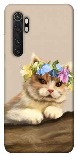 Чохол itsPrint Cat in flowers для Xiaomi Mi Note 10 Lite