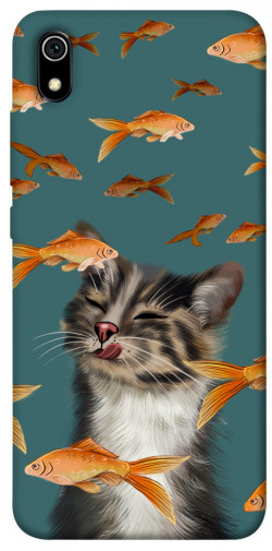 Чехол itsPrint Cat with fish для Xiaomi Redmi 7A