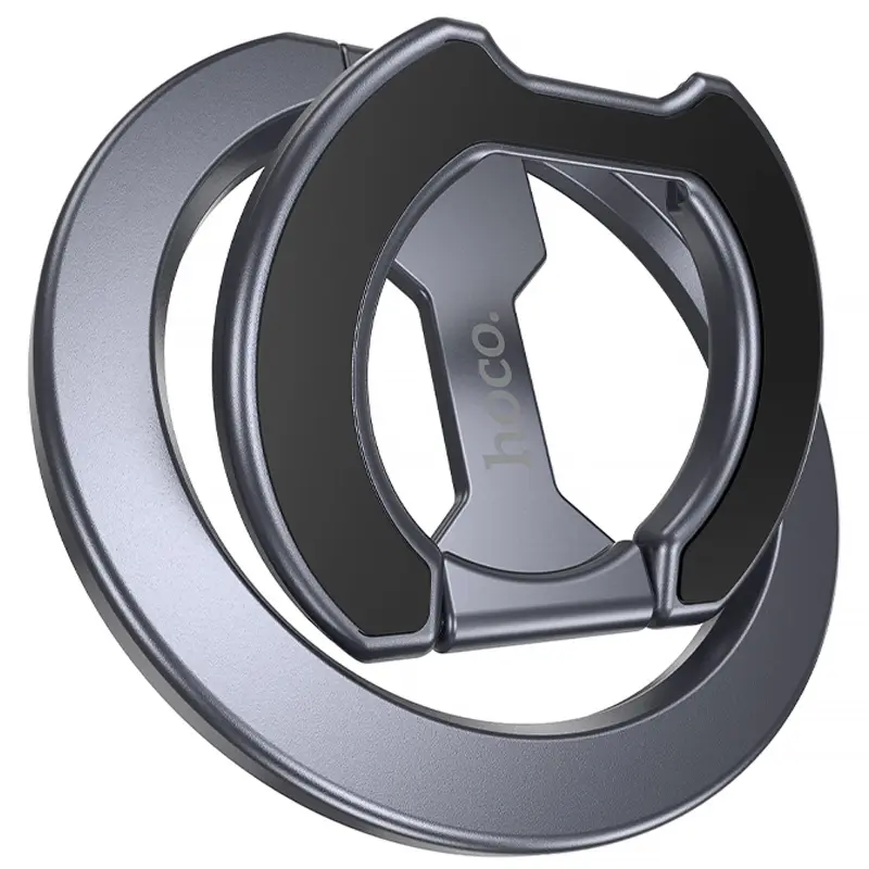 Магнітний тримач для телефону Hoco GH9 Double-ring, Metal gray 2, купити оптом з доставкою