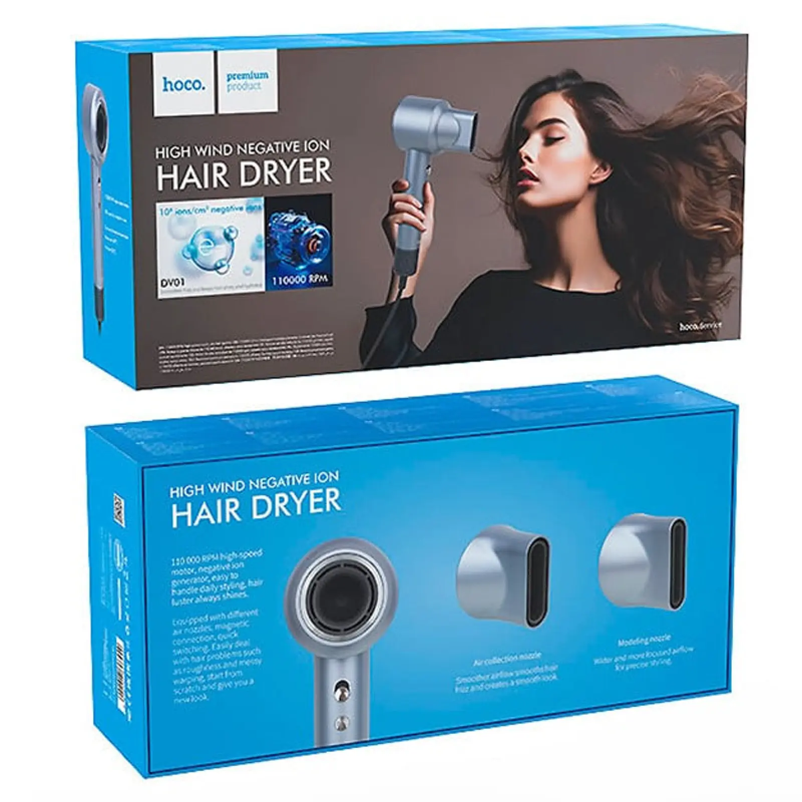 Фен для волос Hoco DAR01 Ion Care (1400W), White 1, купить оптом с доставкой