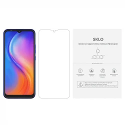 Защитная гидрогелевая пленка SKLO (экран) (тех.пак) для TECNO Spark 20C / Spark Go 2024