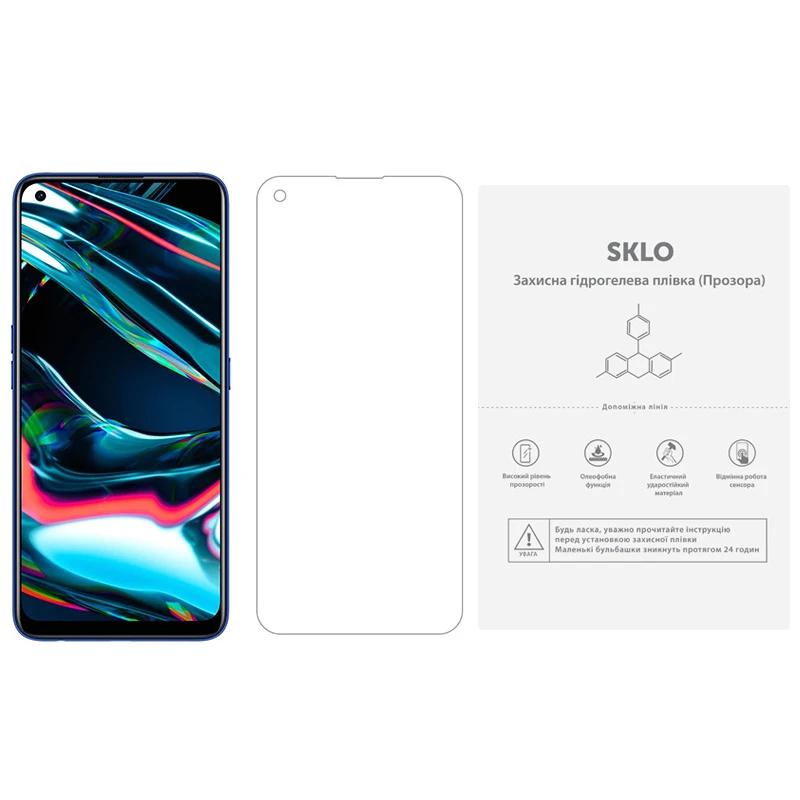 Защитная гидрогелевая пленка SKLO (экран) (тех.пак) для Realme 11 Pro+, Прозрачный, Бронированная пленка, купить оптом с доставкой