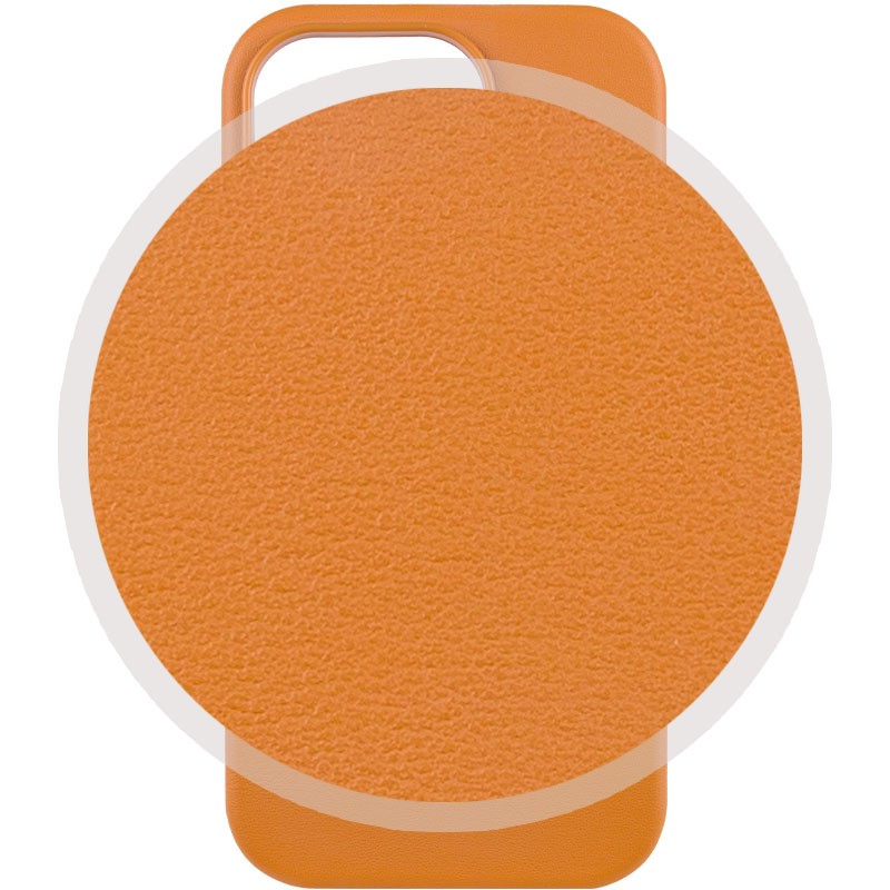 Кожаный чехол Leather Case (AAA) with MagSafe and Animation для Apple iPhone 13 Pro (6.1) на картинке №2