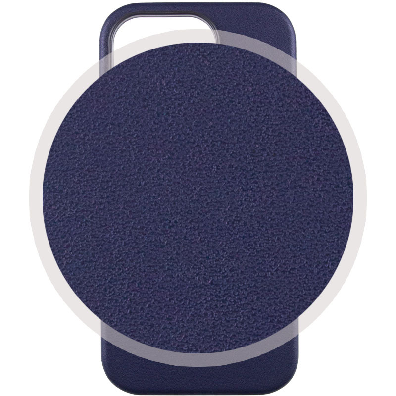 Кожаный чехол Leather Case (AAA) with MagSafe and Animation для Apple iPhone 14 (6.1) на картинке №2