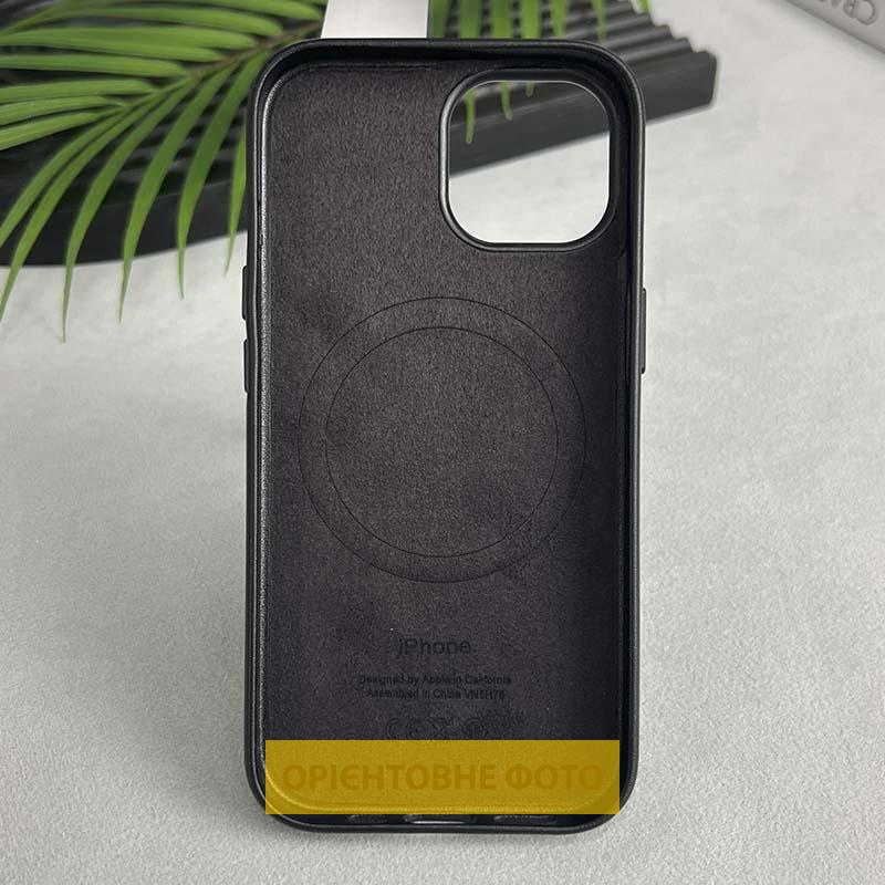 Кожаный чехол Leather Case (AAA) with MagSafe and Animation для Apple iPhone 16 Plus (6.7) на картинке №2