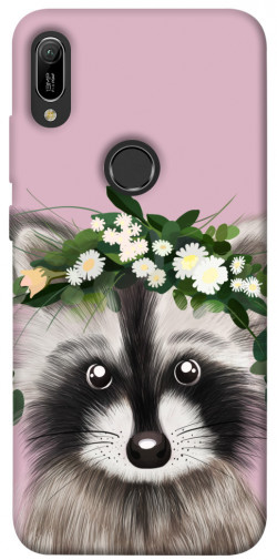 Чехол itsPrint Raccoon in flowers для Huawei Y6 (2019)
