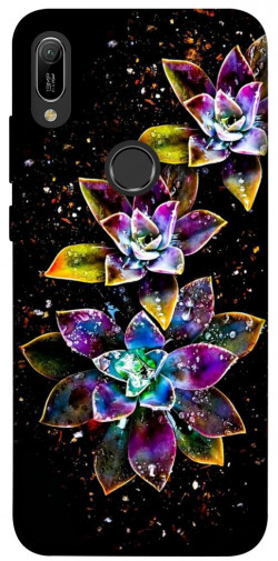 Чехол itsPrint Flowers on black для Huawei Y6 (2019)