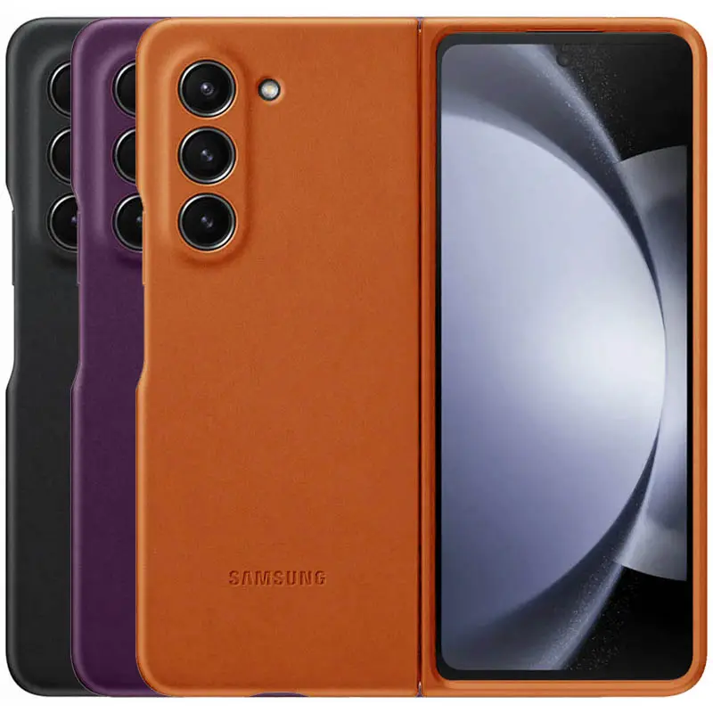 Кожаный чехол Leather Case (AAA) для Samsung Galaxy Z Fold5, Искусственная кожа, купить оптом с доставкой