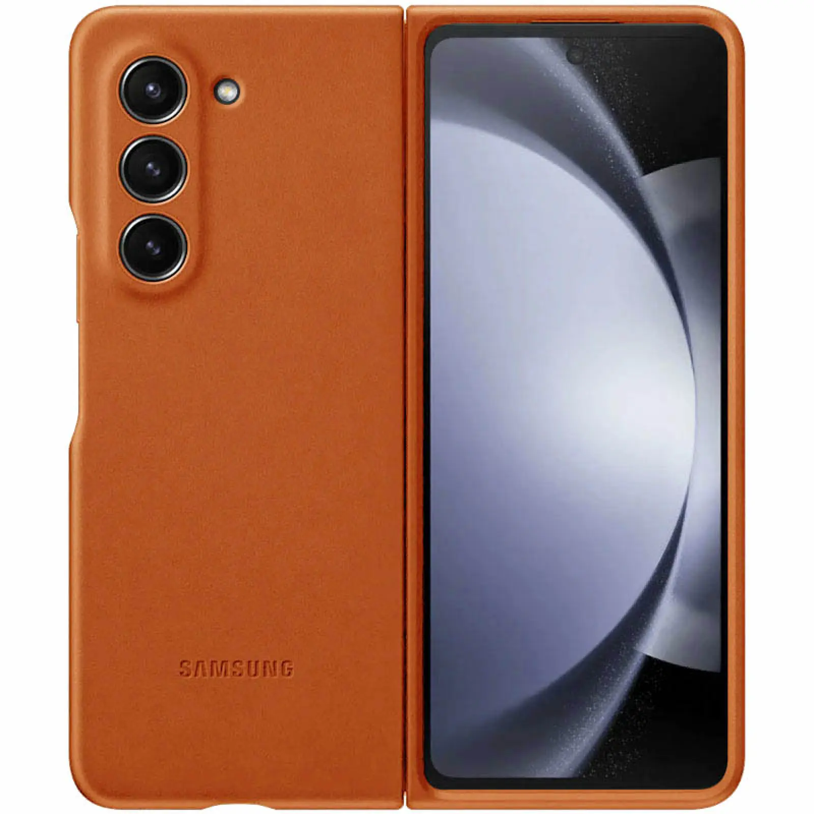 Кожаный чехол Leather Case (AAA) для Samsung Galaxy Z Fold5, Brown, Искусственная кожа, купить оптом с доставкой