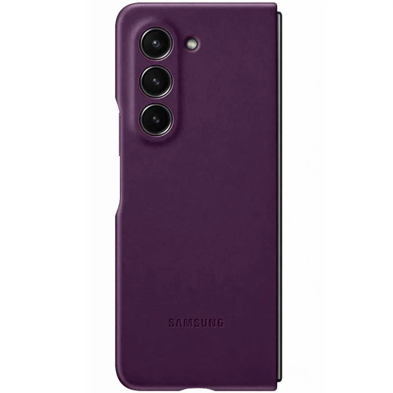 Кожаный чехол Leather Case (AAA) для Samsung Galaxy Z Fold5, Purple 4, Искусственная кожа, купить оптом с доставкой