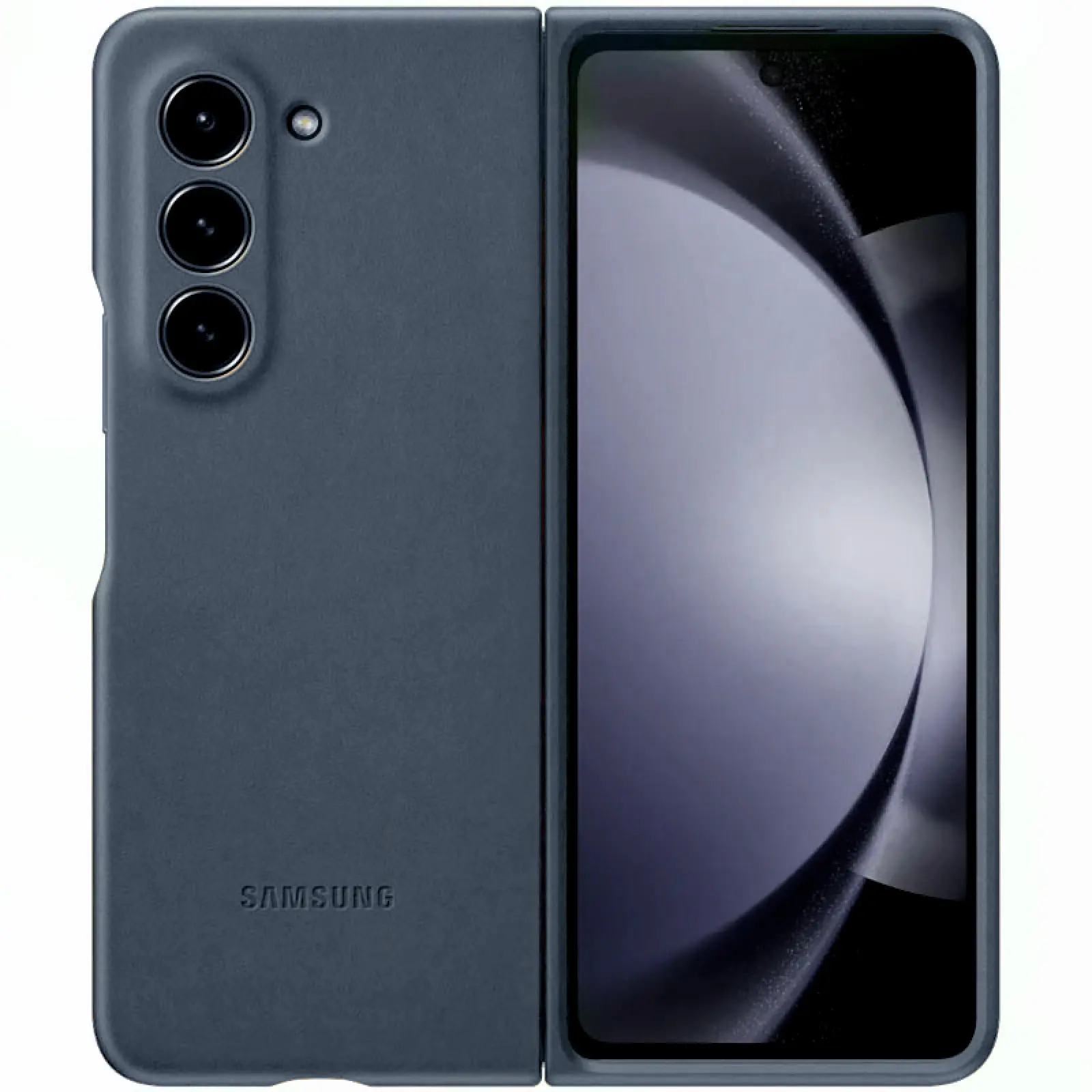 Кожаный чехол Leather Case (AAA) для Samsung Galaxy Z Fold5, Blue, Искусственная кожа, купить оптом с доставкой