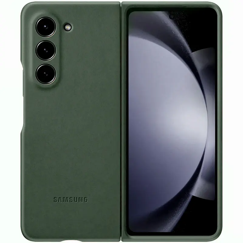 Кожаный чехол Leather Case (AAA) для Samsung Galaxy Z Fold5, Green, Искусственная кожа, купить оптом с доставкой