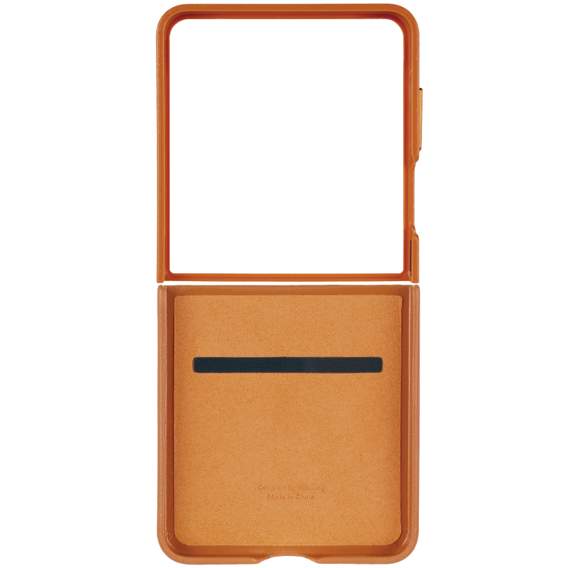 Кожаный чехол Leather Case (AAA) для Samsung Galaxy Z Flip5, Brown 2, Искусственная кожа, купить оптом с доставкой
