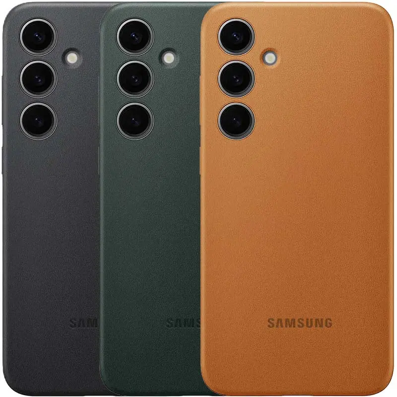 Шкіряний чохол Leather Case (AAA) для Samsung Galaxy S24+, Штучна шкіра, купити оптом з доставкою