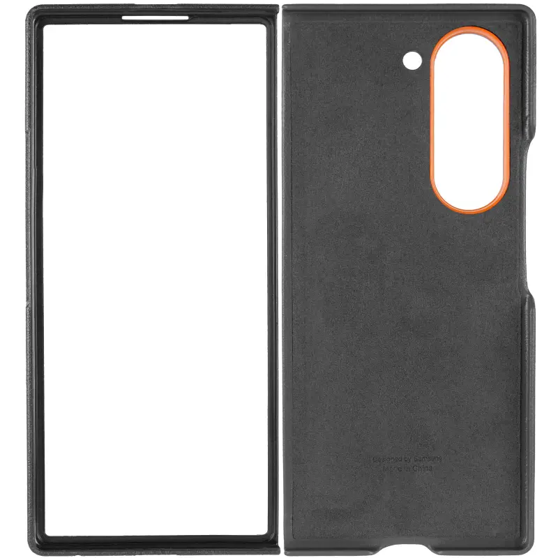Шкіряний чохол Leather Case (AAA) для Samsung Galaxy Z Fold6, Black 2, Штучна шкіра, купити оптом з доставкою